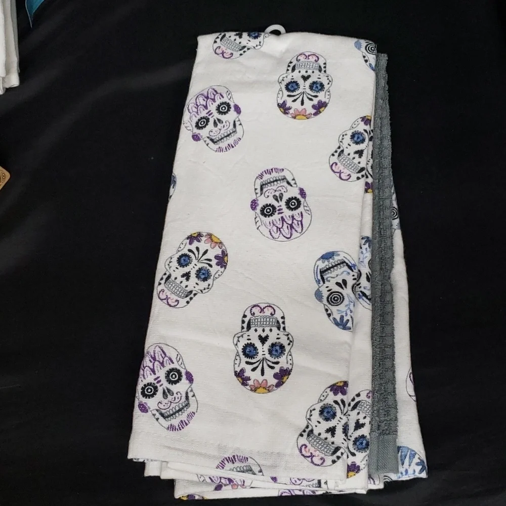 Rae Dunn Sugar Skull 3-piece Kitchen Towels Set